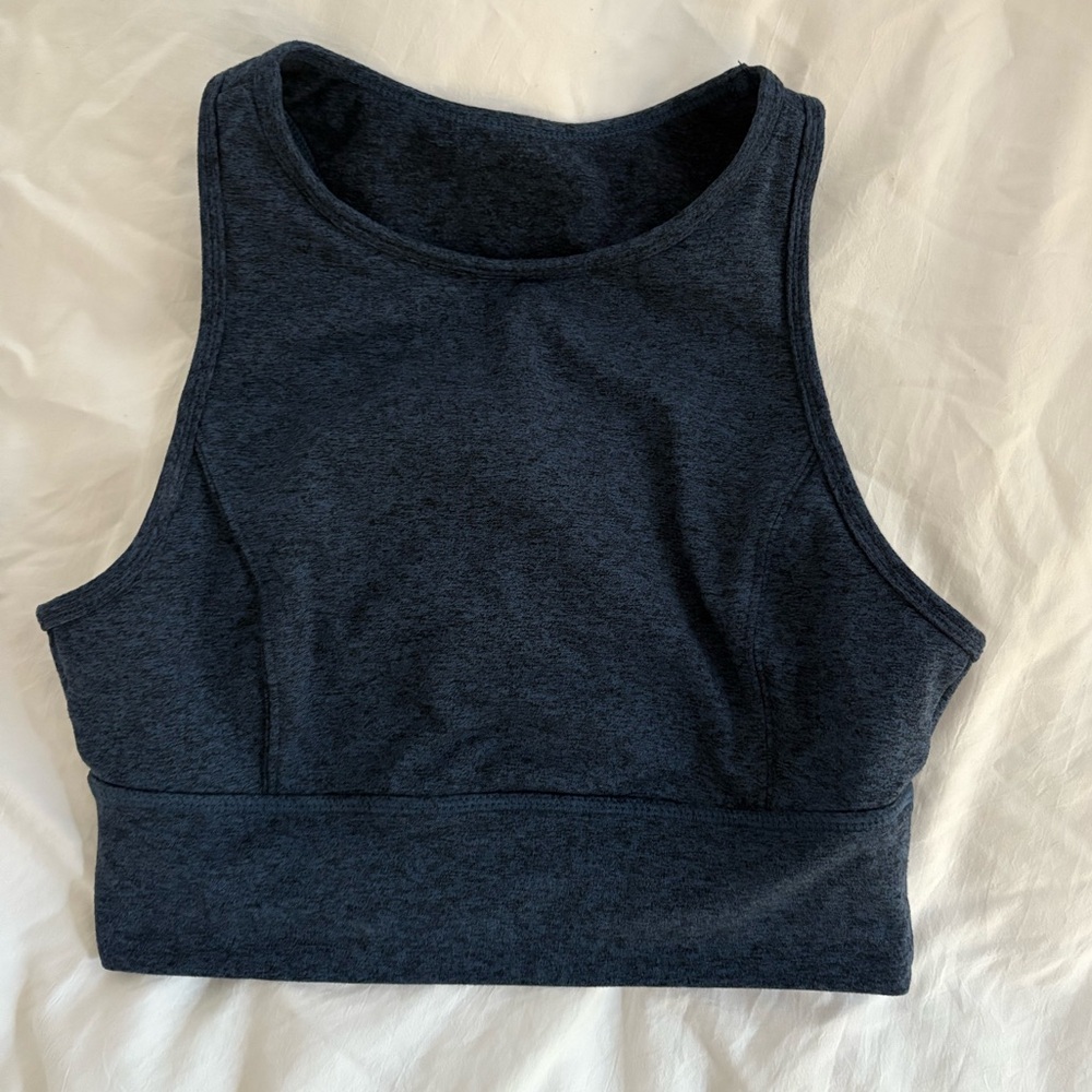 JoyLab Navy Blue Sleeveless Crop Top